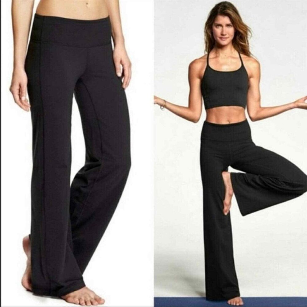 Athleta - Kickbooty Wide Leg Flare Yoga Pants | 819708 | Size Small (Black)